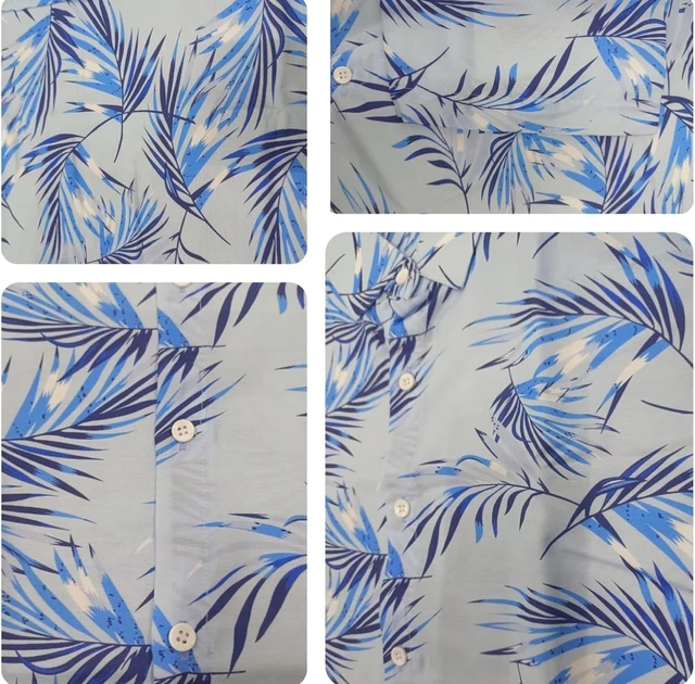 DHRUVI TRENDZ Men’s Tropical Printed Shirt | Hawaiian Beach Wear Summer Shirt for Men | Lightweight Breathable Casual Half Sleeve Button Down Shirts - XS