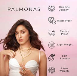 PALMONAS Athena Solitaire Hoop Earrings - Waterproof & Anti Tarnish Earrings | Durable, Lightweight, & Comfortable Jewellery for Women | Gift For Women & Girls