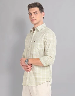 AD by Arvind Tartan Check Pure Cotton Summer Shirt - M