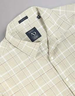 AD by Arvind Tartan Check Pure Cotton Summer Shirt - 3XL