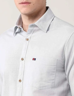 AD by Arvind Modern Slim Fit Solid Shirt - L