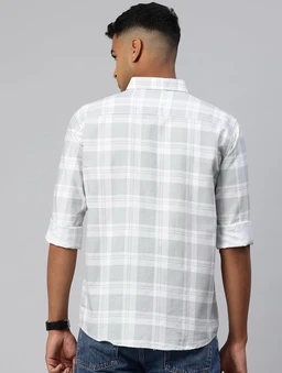 Majestic Man Comfort Slim Fit Pure Cotton Checked Casual Shirt
- M