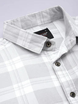 Majestic Man Comfort Slim Fit Pure Cotton Checked Casual Shirt
- L