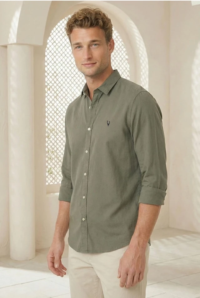 Allen Solly Men’s Casual Shirt | Regular Collar | Soft Breathable Fabric | Everyday Smart Casual Wear - 2XL, Gery