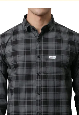 Majestic Man Cotton Checkered Slim Fit Casual Shirt For Men
- XL