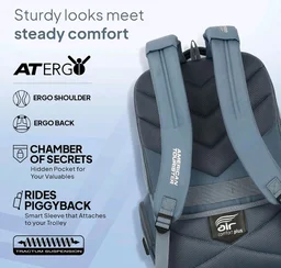 American Tourister Jit+ 2.0 Style 02 | 28L Backpack | 17" Laptop Bag | 2 Compartments | Smart College & Office Backpack for Men and Women | USB Charging Port, Rain Cover & Smart Sleeve | Mirage Blue | 1 Year Global Warranty