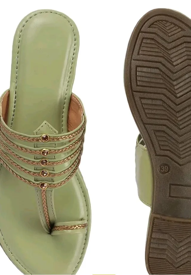 BATCO Kolhapuri Chappal for Women Stylish, Ethnic slippers & Flat Sandals for Girls