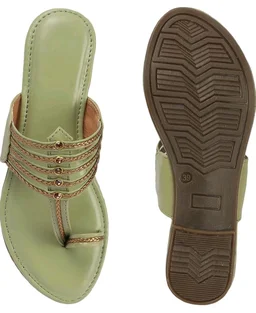 BATCO Kolhapuri Chappal for Women Stylish, Ethnic slippers & Flat Sandals for Girls