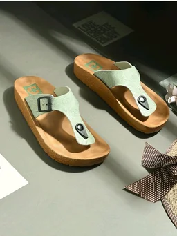 DOCTOR HEALTH SUPER SOFT Women's Orthopedic Toe Ring Sandals | Adjustable Buckle Comfort Slippers | Soft Cushioned Footbed | Lightweight Anti-Skid Casual Flip Flops for Everyday Wear