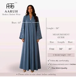 Women's kimono Abaya with Floral Embroidery
petal abaya
- S, Grey
