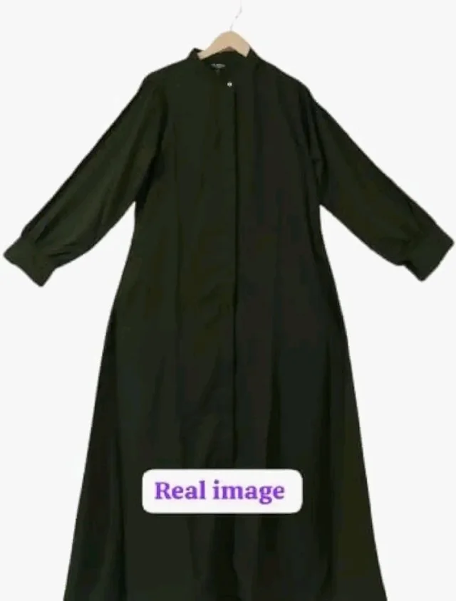 Mallika Women Modest Wear Front Open Abaya Burkha for Everyday use
- 2XL, Olive