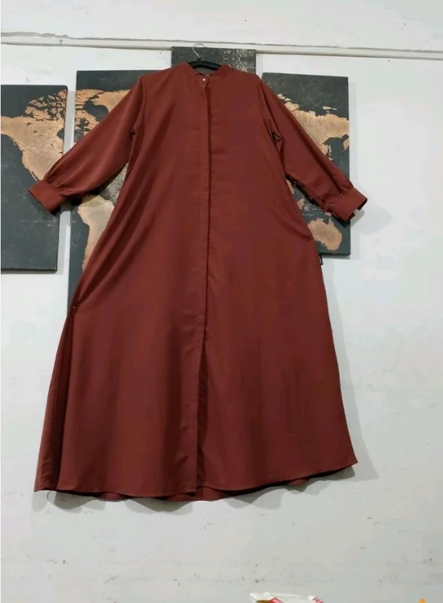 Mallika Women Modest Wear Front Open Abaya Burkha for Everyday use
- 3XL, Rust