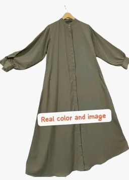 Mallika Women Modest Wear Front Open Abaya Burkha for Everyday use
- S, Khakhi