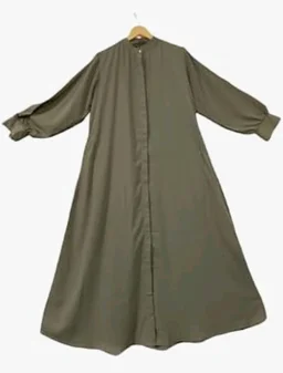 Mallika Women Modest Wear Front Open Abaya Burkha for Everyday use
- S, Khakhi
