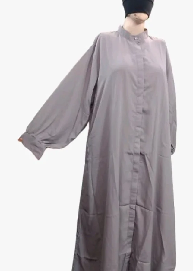 Mallika Women Modest Wear Front Open Abaya Burkha for Everyday use
- L, Grey