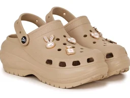 ATHCO Roxxie Clogs For Women's|Girl's| Dual-Color Soft EVA Cushioned With Massage Footbed|Easy Wear with Adjustable Back Strap|Lightweight Platform Heels|Flexible|Breathable|Extra Soft Comfortable Anti-Skid Casual Mule|All-Season|Summer|Monsoon|Rain|Winter|Waterproof|Casual Slip-On Sandal with Cute Charms & Chunky Design|Indoor & Outdoor Wear|Trendy|Fashionable|Stylish|Shoes