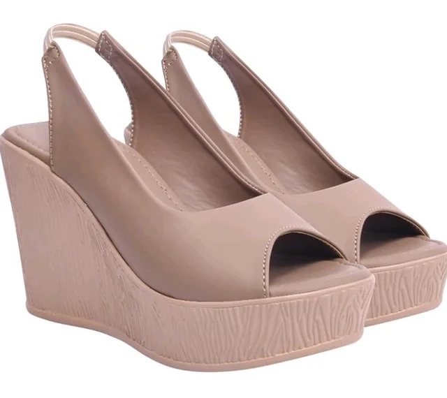 Shoetopia Women’s Slingback Wedge Heels | Stylish Comfortable Platform Sandals for Casual & Party Footwear