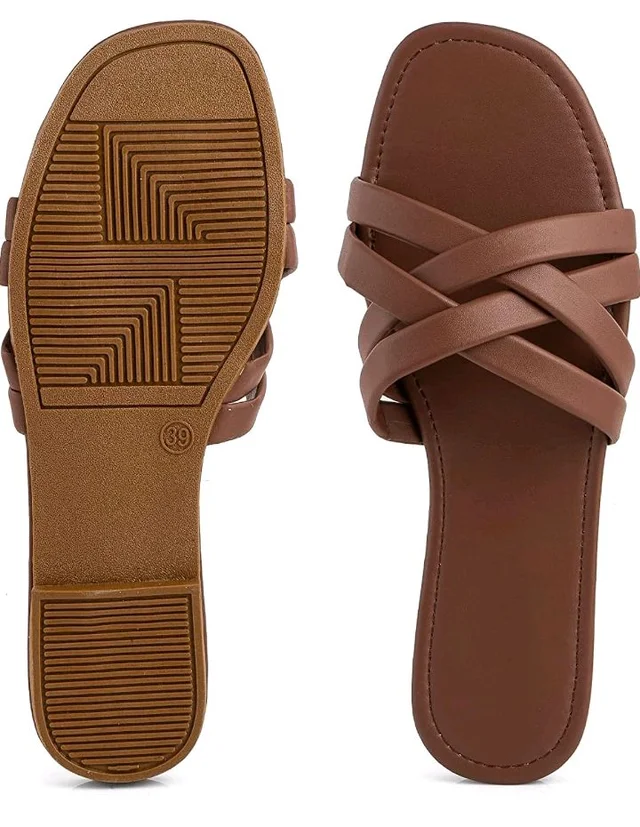 Nowry Women Stylish Flats Fashion Sandal For Party & Wedding/Casual Flat Sandals For Women's & Girls