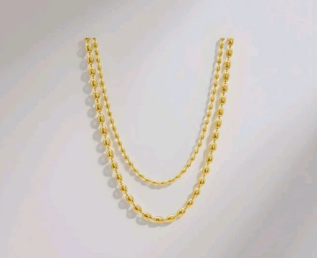 PALMONAS 18k Gold Plated Beaded Bliss Necklace for Women - Waterproof & Anti-Tarnish Necklace | Gift for Girls & Women