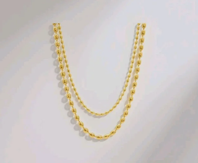 PALMONAS 18k Gold Plated Beaded Bliss Necklace for Women - Waterproof & Anti-Tarnish Necklace | Gift for Girls & Women