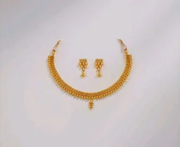 Jewellery for Less Traditional Gold Plated Necklace Set for Women | Ethnic Designer Jewellery Collection with Matching Earrings | Wedding