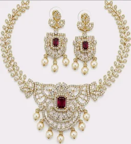 Women’s Necklace Set with Matching Earrings | Elegant Jewellery Set | Traditional Bridal Necklace for Wedding, Party & Festive Wears