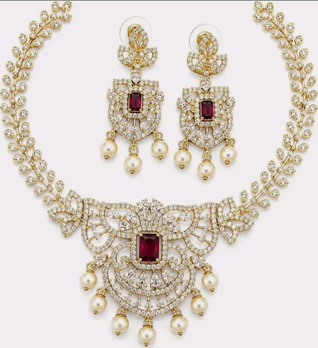 Women’s Necklace Set with Matching Earrings | Elegant Jewellery Set | Traditional Bridal Necklace for Wedding, Party & Festive Wears