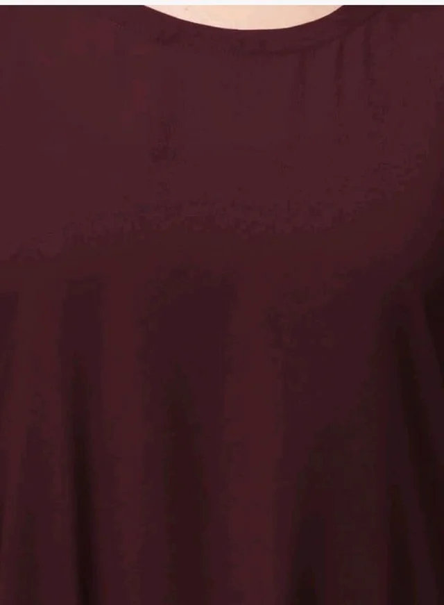 Muslim Closet� Women's Inner Abaya Dress With Side Pocket Made with Nida Matte Fabric
- S, Burgundy