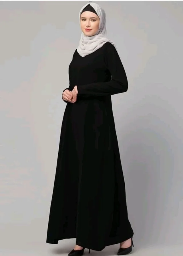 Muslim Closet� Women's Inner Abaya Dress With Side Pocket Made with Nida Matte Fabric
- 3XL, Black
