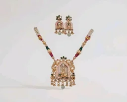 Women’s Elegant Necklace With Matching Earrings Set For Wedding, Festive, Family Function & Special Occasions