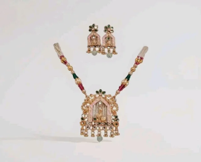 Women’s Elegant Necklace With Matching Earrings Set For Wedding, Festive, Family Function & Special Occasions