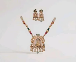 Women’s Elegant Necklace With Matching Earrings Set For Wedding, Festive, Family Function & Special Occasions