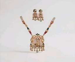 Women’s Elegant Necklace With Matching Earrings Set For Wedding, Festive, Family Function & Special Occasions