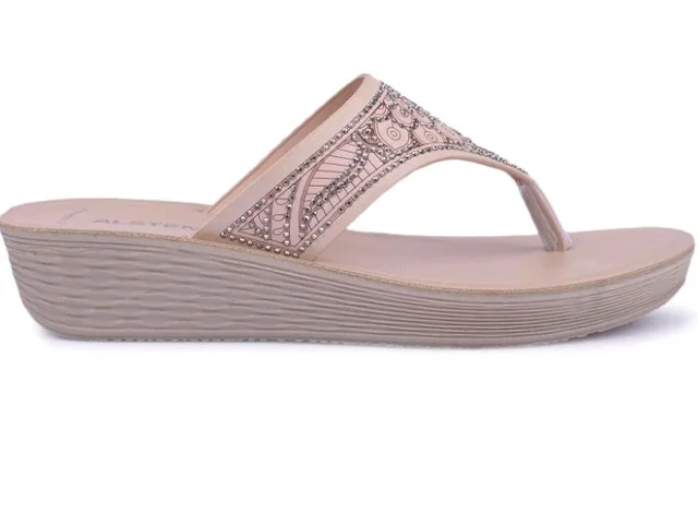 ALSTEN Womens Slippers Slip-on Open Toe Casual Footwear Lightweight Comfortable Sandals Daily Use