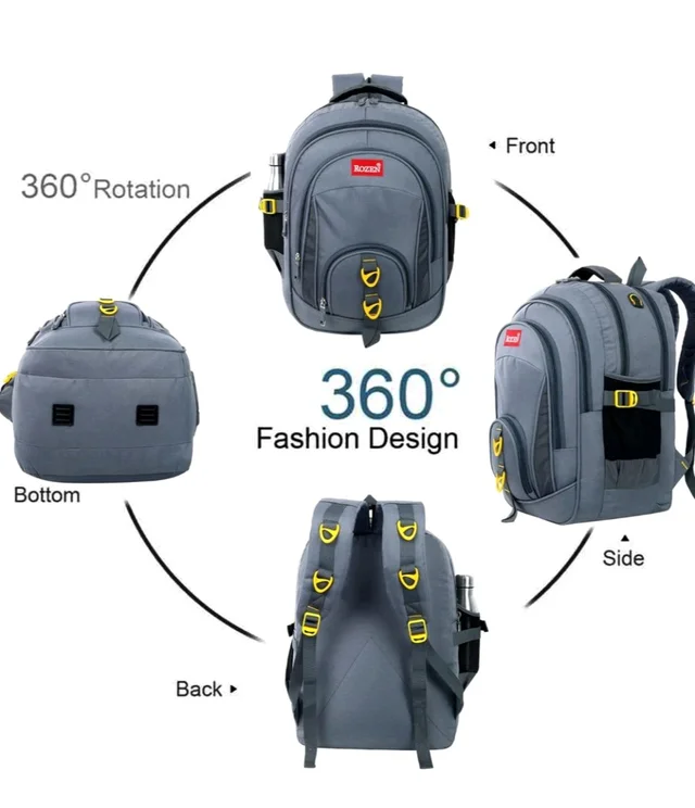 ROZEN 47 Ltrs, 46 cms School Bag Class 5-12 Large 5 partition Laptop Collage Office Travel Backpack Unisexp