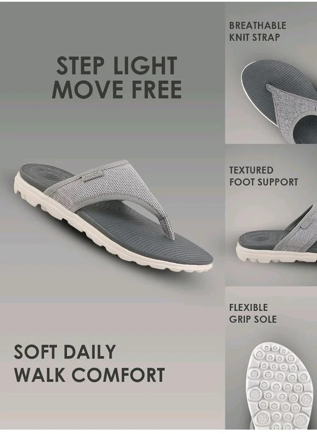 URJO womens Trend-1 Women's Flipflops With Levirex for 40% Less Pressure Arch Support & Anti-skid Comfort By Neo Slipper