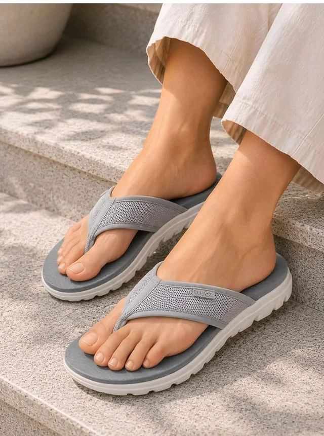 URJO womens Trend-1 Women's Flipflops With Levirex for 40% Less Pressure Arch Support & Anti-skid Comfort By Neo Slipper
