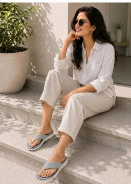 URJO womens Trend-1 Women's Flipflops With Levirex for 40% Less Pressure Arch Support & Anti-skid Comfort By Neo Slipper