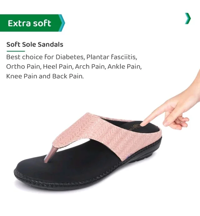ORTHO JOY womens Ortho Joy Extra-soft Fancy Doctor Slippers for Women Slipper