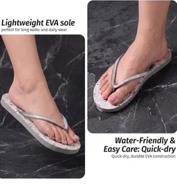 YOHO Glamour Slippers For Woman | Floral Design | Cushioned Footbed, Lightweight & WaterProof | Casual Comfort Beach Chappal for La
