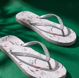 YOHO Glamour Slippers For Woman | Floral Design | Cushioned Footbed, Lightweight & WaterProof | Casual Comfort Beach Chappal for La
