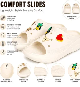 NO SOX Women Orthopedic Slippers Comfortable Slides Flip Flops | Lightweight Anti Slip Sliders for Indoor Outdoor Casual Daily Wear