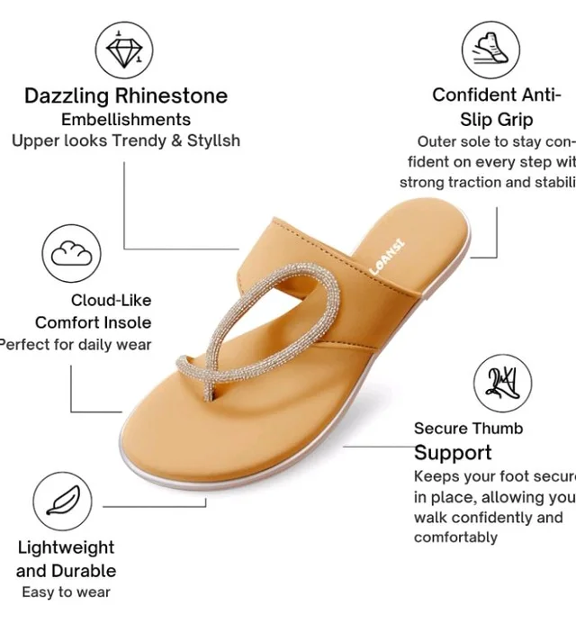 Rivelle Flat Sandal for Women & Girls | Comfortable and Extra Cushioned Insole | Fit for every occasion, Daily, Office, Ethnic and festive