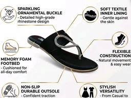 Rivelle Flat Sandal for Women & Girls | Comfortable and Extra Cushioned Insole | Fit for every occasion, Daily, Office, Ethnic and festive