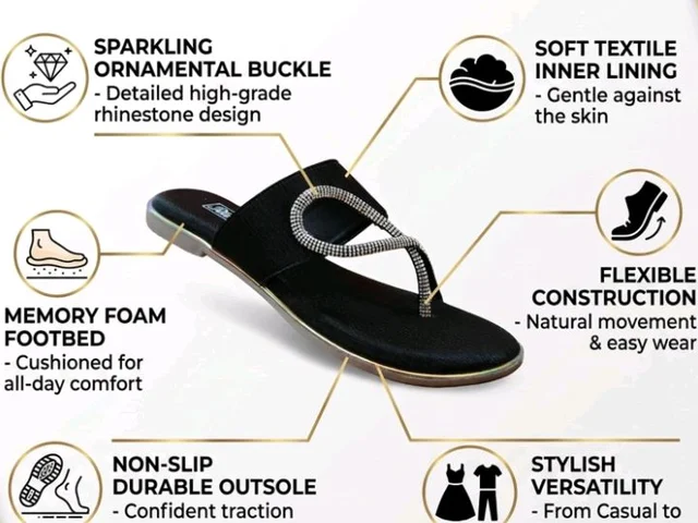 Rivelle Flat Sandal for Women & Girls | Comfortable and Extra Cushioned Insole | Fit for every occasion, Daily, Office, Ethnic and festive