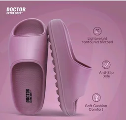 DOCTOR EXTRA SOFT Women's Classic Ultra Soft Sliders/Slippers With Cushion Footbed For Adult|Comfortable & Light Weight|Stylish & Anti-Skid|Waterproof & Everyday Flip Flops For Ladies & Girls D-508