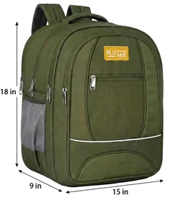 NUME®Heavy Duty Unisex School Backpack | Durable & Water-Resistant Backpack | Multi-Utility Backpack | 55 L