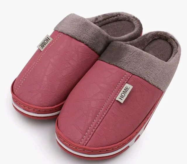 VRITRAZ Super Soft Stitched Design Comfortable | Anti Skid Lightweight PU & Fur Winter Slipper For Boys and Mens, Warm House Chappal
