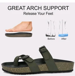 Centrino Sandals for Men | Berkin-Style Slip-On Casual Sandal with Open Toe Design | Comfortable PU Footbed, Arch Support & Lightweight On-Grip Sole for Outdoor Wear (7312)
50+ bought in past month