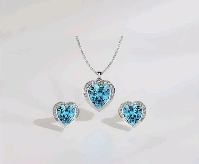Gift for Women & Girls | Platinum Plated | Swiss Zirconia | Jewellery Set